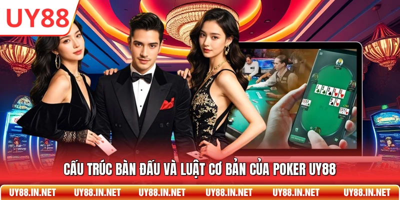 Cấu trúc bàn đấu và luật cơ bản của Poker UY88